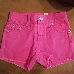 Justice 7slim hot pink shorts